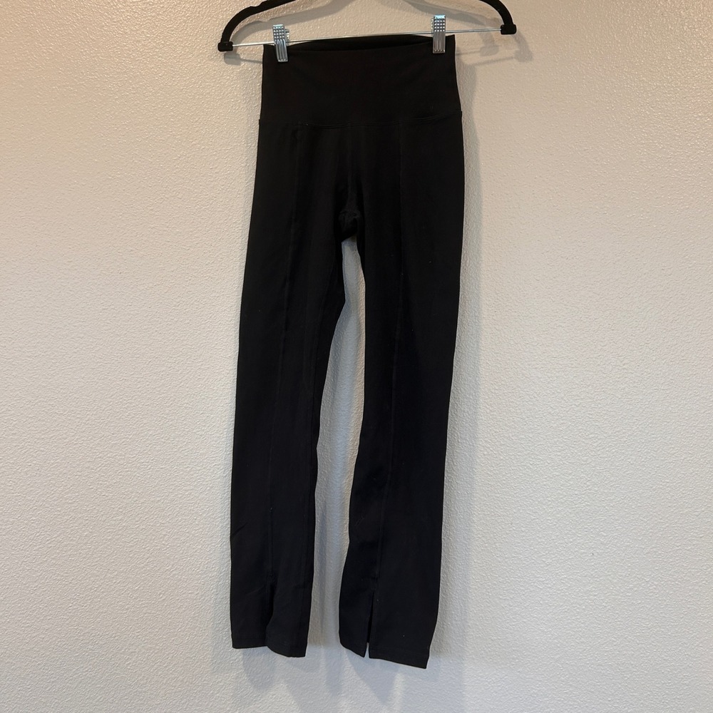 Offline by Aerie The Hugger High Rise Split Hem Leggings Black XS